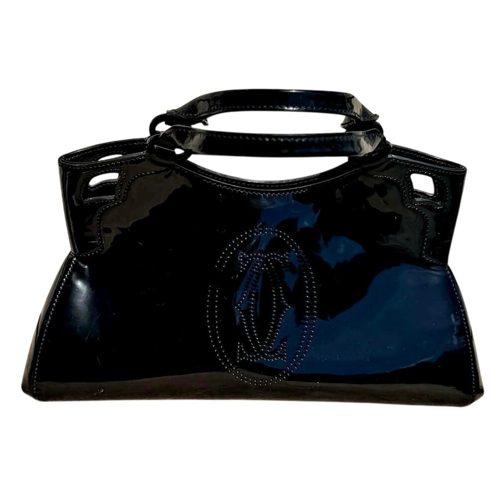 Marcello de Cartier Black Patent Leather Tote EUC w/COA - Picture 2 of 12